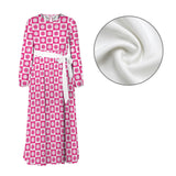 Got Sol Round Neck Long Sleeve Belted Maxi Dress