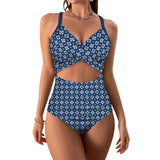 Peacefully Posh Women's Twist Front Tie Back Swimsuit (Model S57)