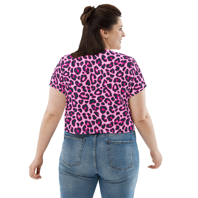 Leopard Print Crop Tee - Objet D'Art