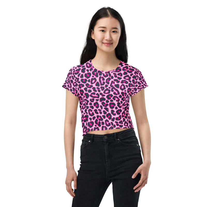 Leopard Print Crop Tee - Objet D'Art