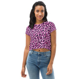 Leopard Print Crop Tee - Objet D'Art