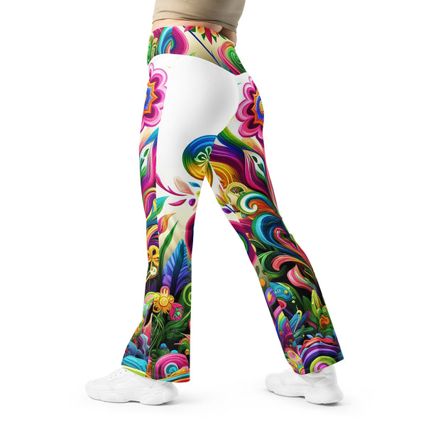 Psychedelic Garden Flare leggings