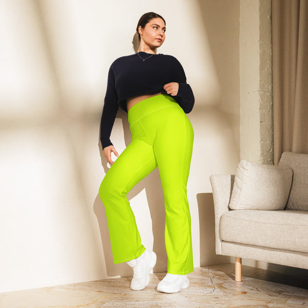 Neon Green Flare leggings