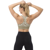 Low Key Leopard Print Longline sports bra - Objet D'Art