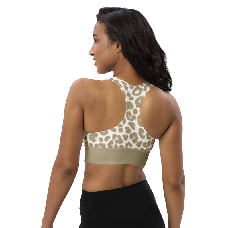 Low Key Leopard Print Longline sports bra - Objet D'Art