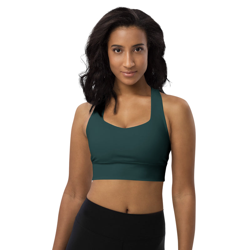 Storm Green Longline sports bra - Objet D'Art