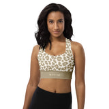 Low Key Leopard Print Longline sports bra - Objet D'Art