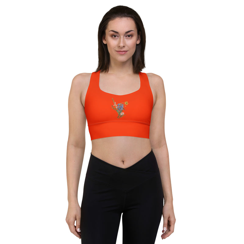 Floral Accented Longline sports bra - Objet D'Art