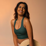 Storm Green Longline sports bra - Objet D'Art