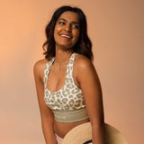 Low Key Leopard Print Longline sports bra - Objet D'Art