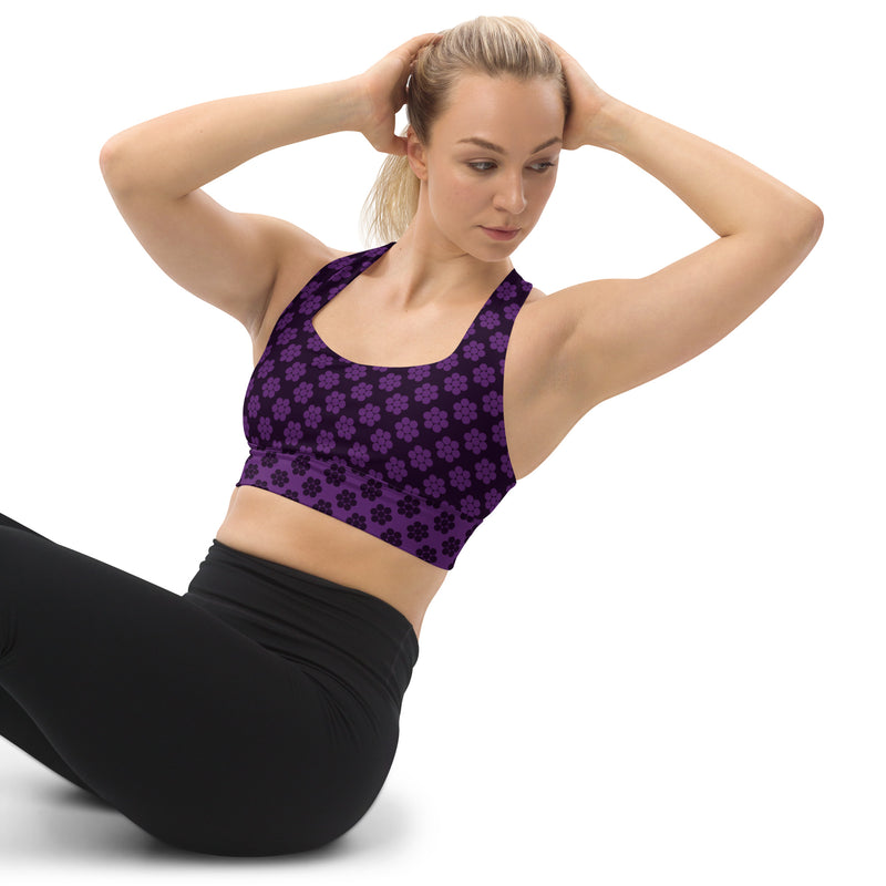 Poshly Purple Longline sports bra - Objet D'Art