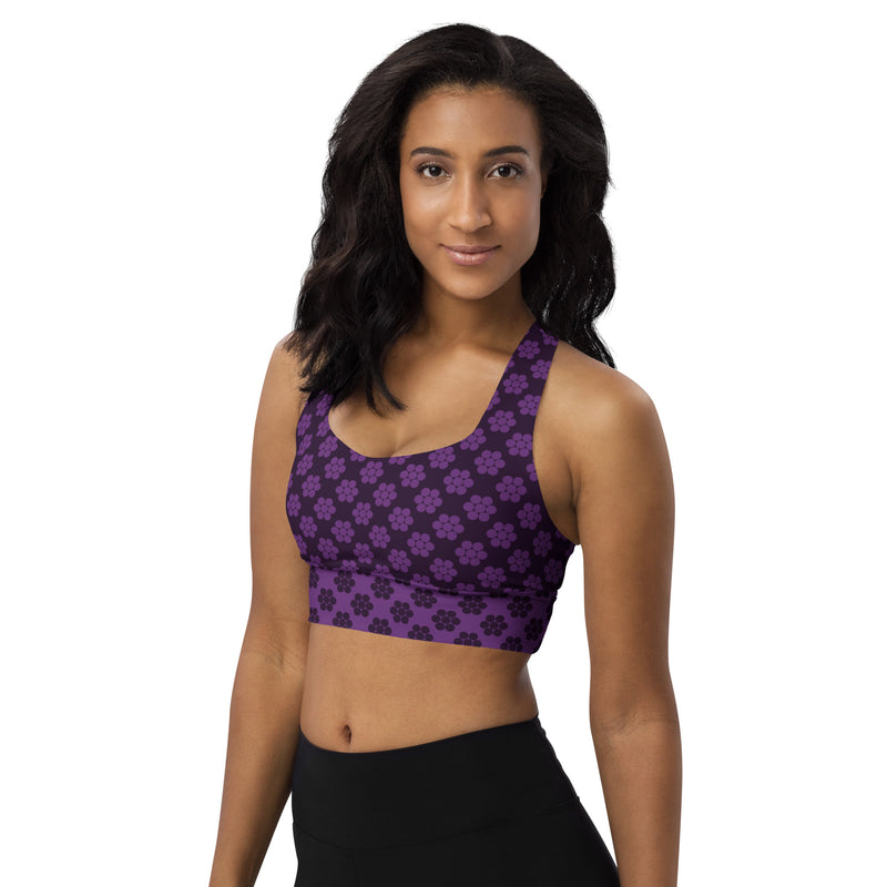 Poshly Purple Longline sports bra - Objet D'Art