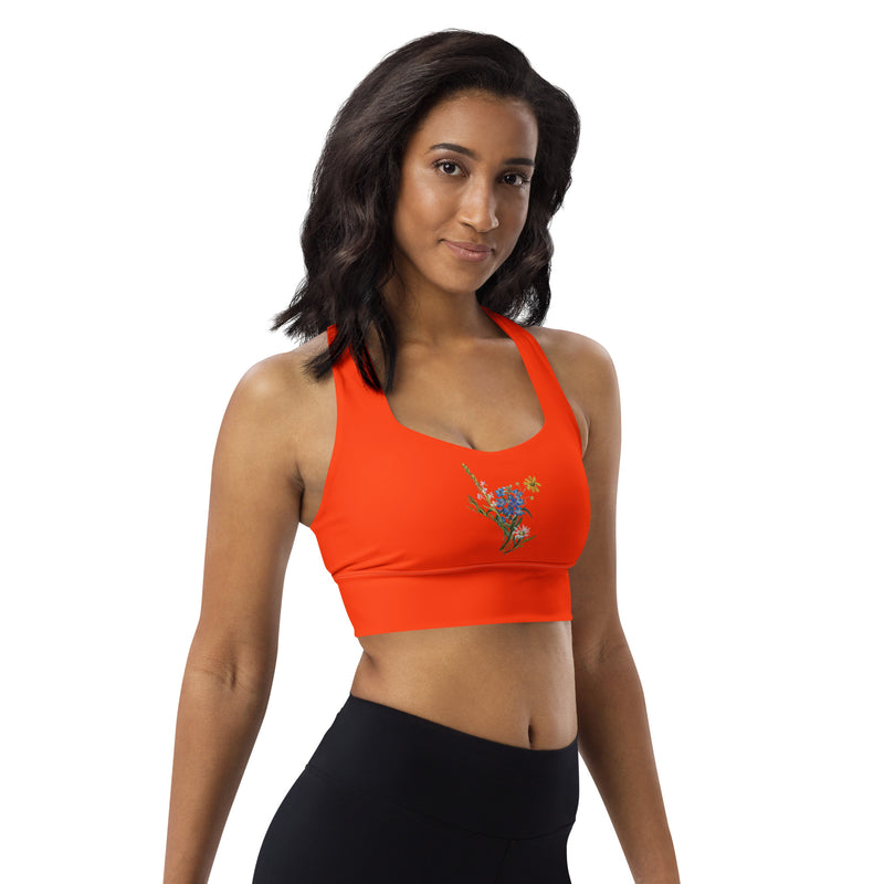 Floral Accented Longline sports bra - Objet D'Art