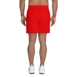 Red Men's Recycled Athletic Shorts - Objet D'Art