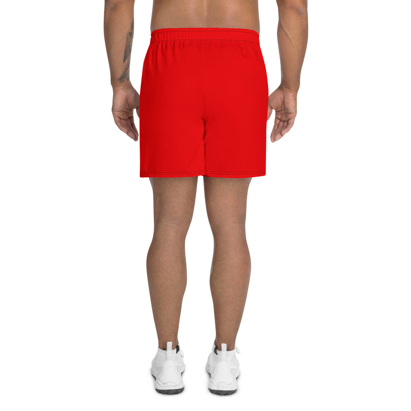 Red Men's Recycled Athletic Shorts - Objet D'Art