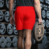 Red Men's Recycled Athletic Shorts - Objet D'Art