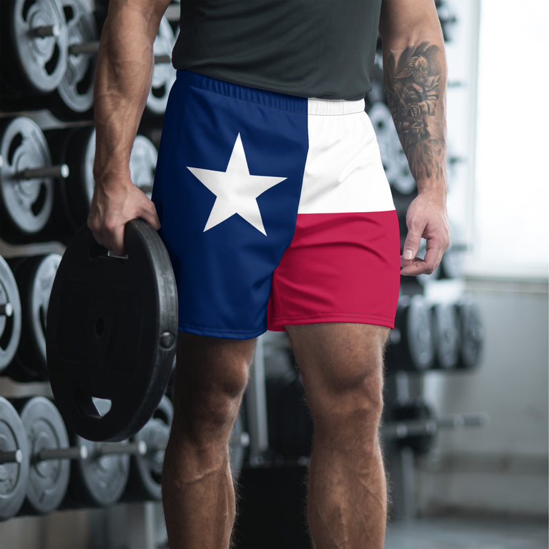 Texas Lone Star Men's Recycled Athletic Shorts - Objet D'Art