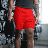 Red Men's Recycled Athletic Shorts - Objet D'Art