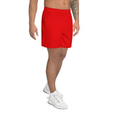 Red Men's Recycled Athletic Shorts - Objet D'Art