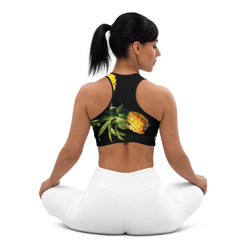 Planet Pineapple Padded Sports Bra - Objet D'Art