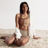 Asymmetry Art Padded Sports Bra - Objet D'Art