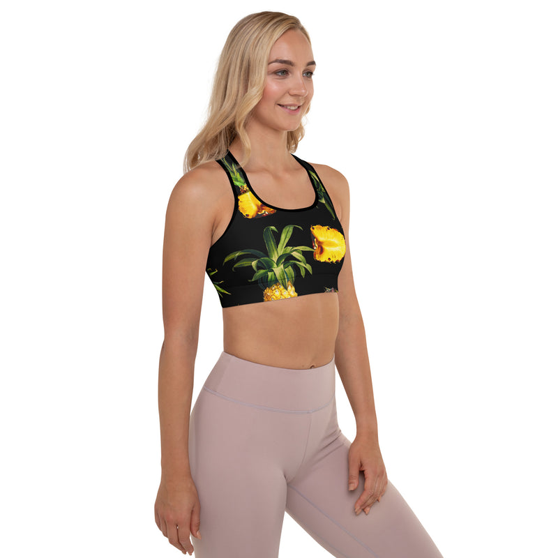 Planet Pineapple Padded Sports Bra - Objet D'Art