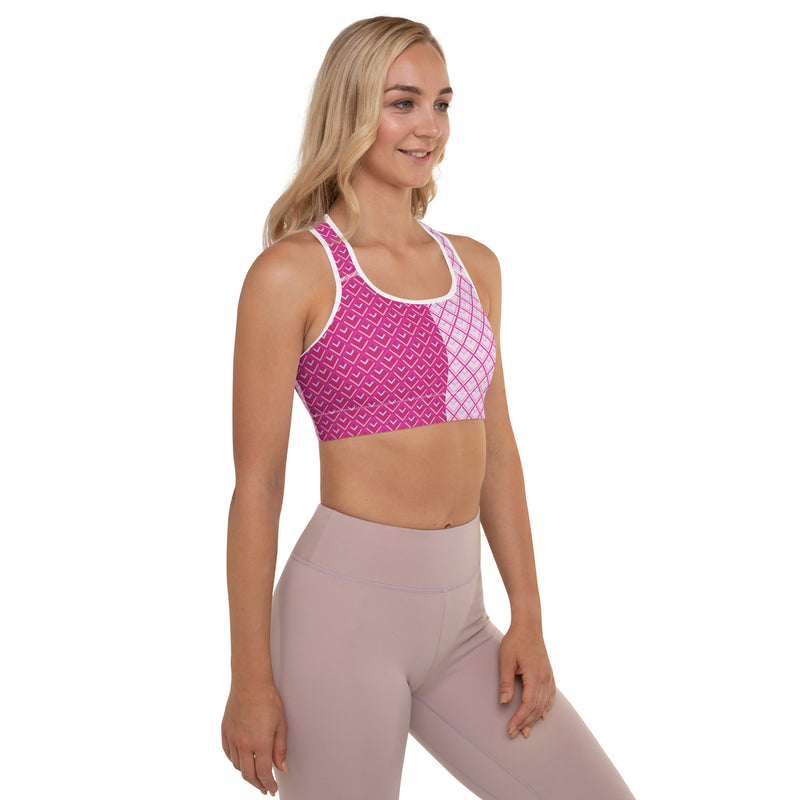 Asymmetry Art Padded Sports Bra - Objet D'Art