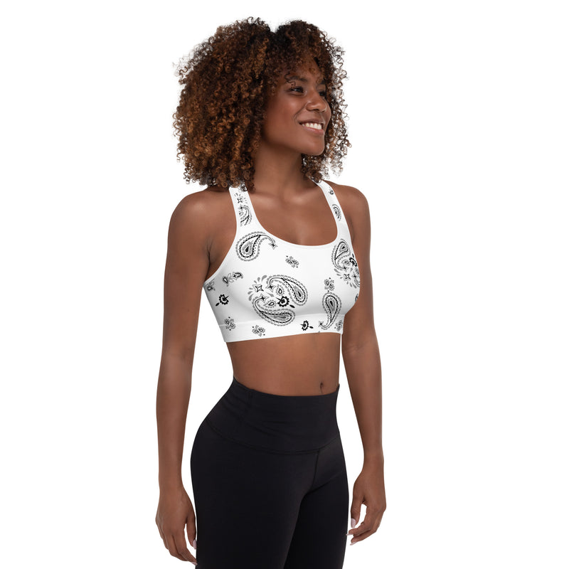 Bandana Art Padded Sports Bra - Objet D'Art