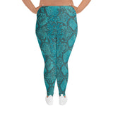 All-Over Print Plus Size Leggings - Objet D'Art