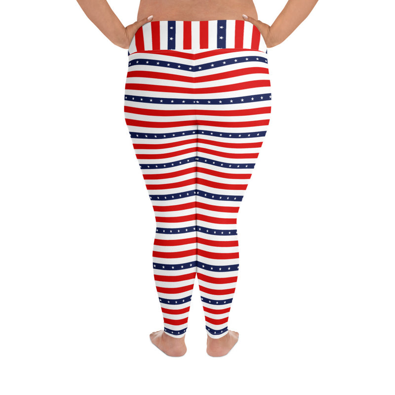 All-Over Print Plus Size Leggings - Objet D'Art