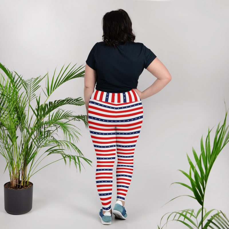 All-Over Print Plus Size Leggings - Objet D'Art