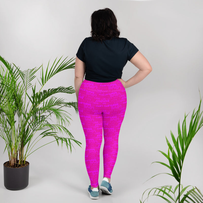 All-Over Print Plus Size Leggings - Objet D'Art