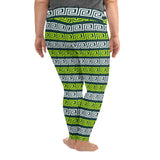 All-Over Print Plus Size Leggings - Objet D'Art