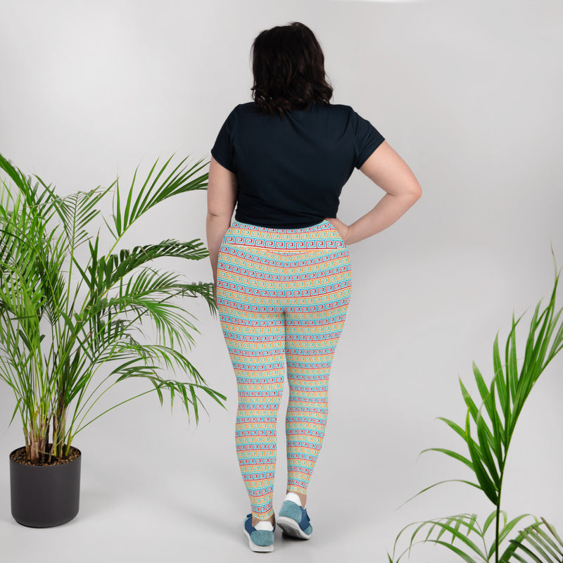 All-Over Print Plus Size Leggings - Objet D'Art