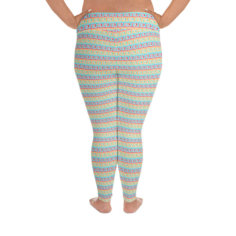 All-Over Print Plus Size Leggings - Objet D'Art