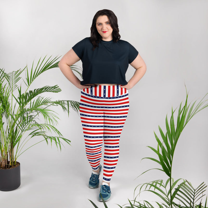 All-Over Print Plus Size Leggings - Objet D'Art