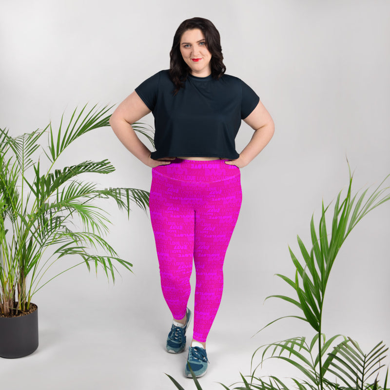 All-Over Print Plus Size Leggings - Objet D'Art