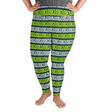 All-Over Print Plus Size Leggings - Objet D'Art