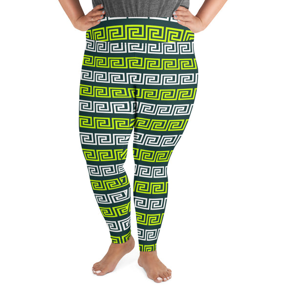All-Over Print Plus Size Leggings - Objet D'Art