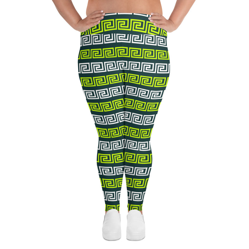 All-Over Print Plus Size Leggings - Objet D'Art