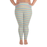 All-Over Print Plus Size Leggings - Objet D'Art