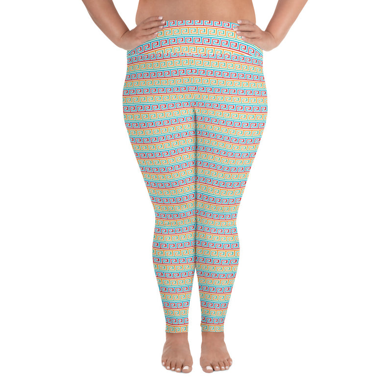 All-Over Print Plus Size Leggings - Objet D'Art