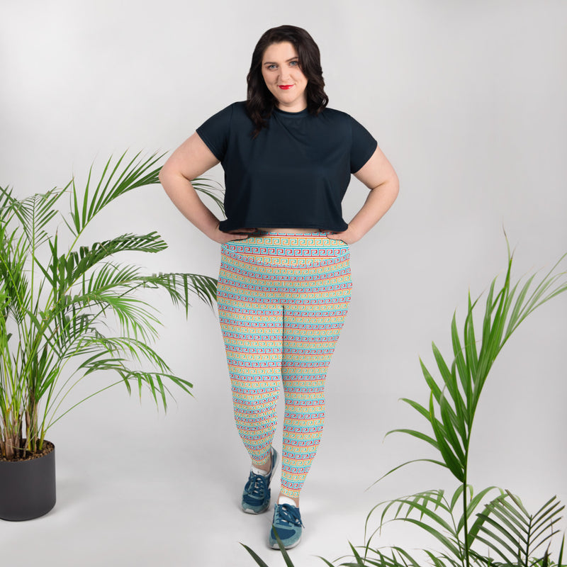 All-Over Print Plus Size Leggings - Objet D'Art