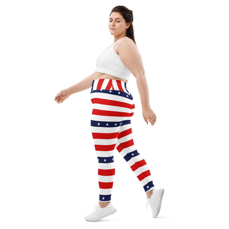 All-Over Print Plus Size Leggings - Objet D'Art