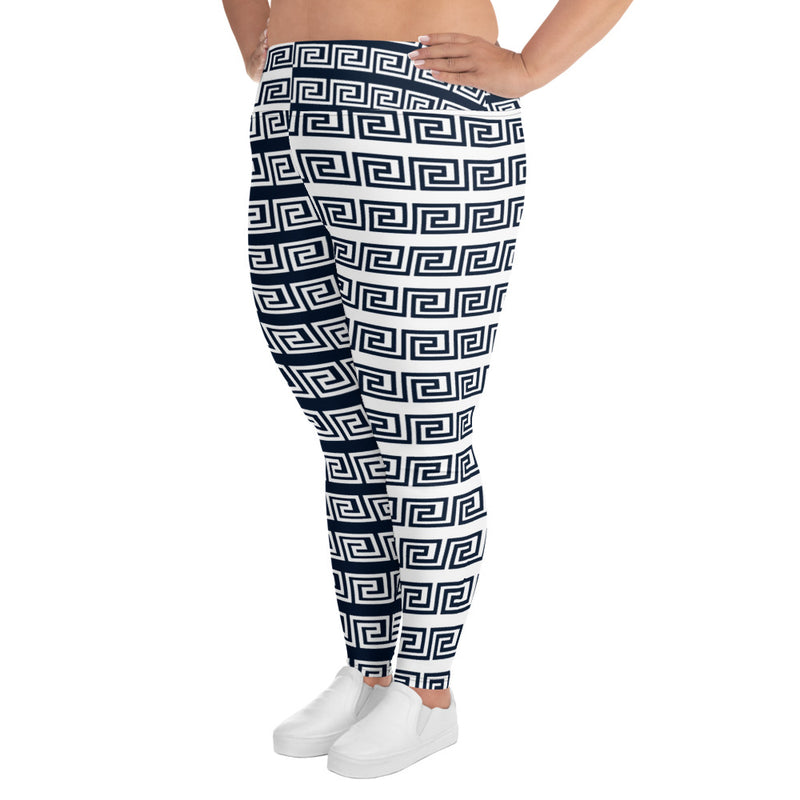 All-Over Print Plus Size Leggings - Objet D'Art
