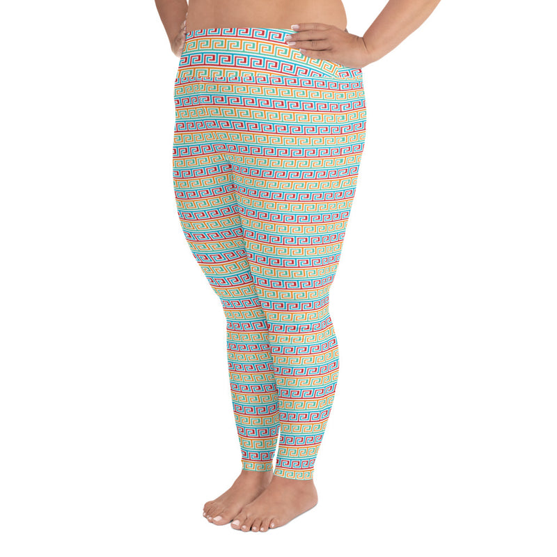All-Over Print Plus Size Leggings - Objet D'Art