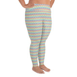 All-Over Print Plus Size Leggings - Objet D'Art