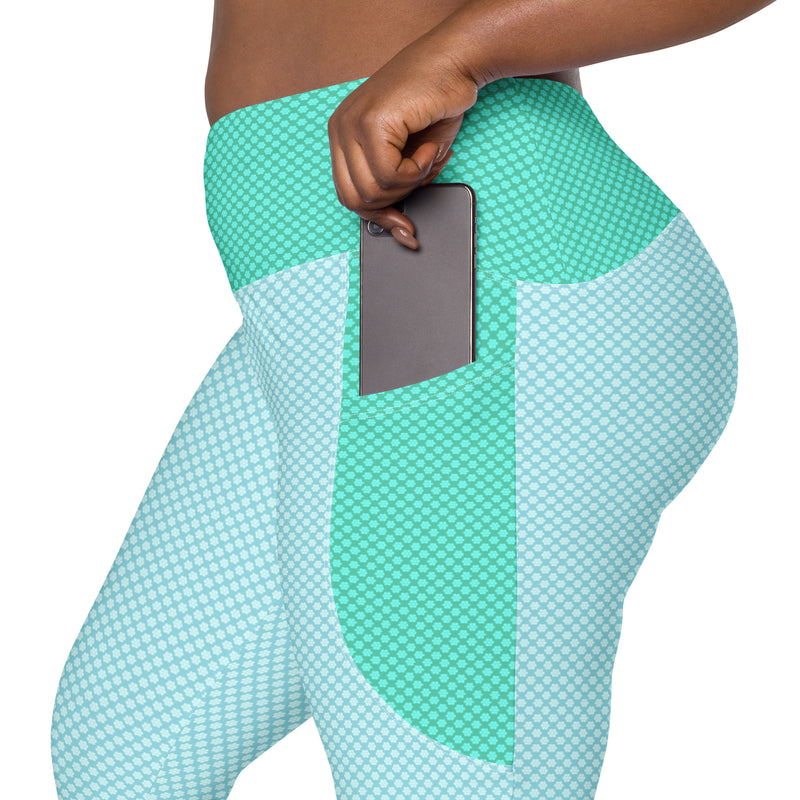 Crossover leggings with pockets