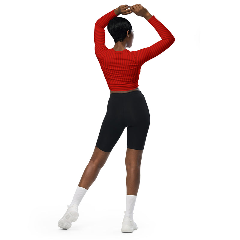 Recycled long-sleeve crop top - Objet D'Art
