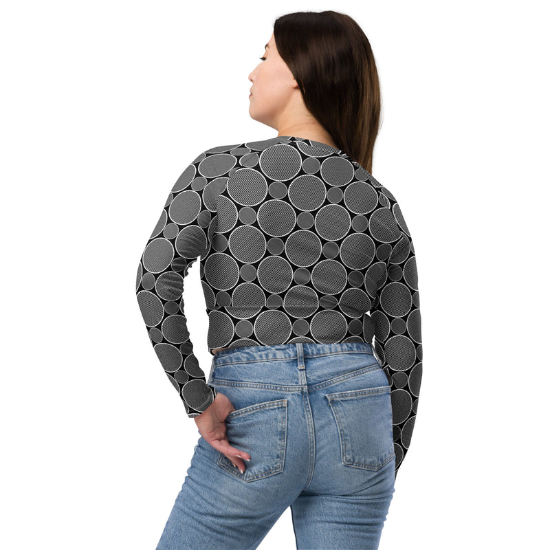 Recycled long-sleeve crop top - Objet D'Art